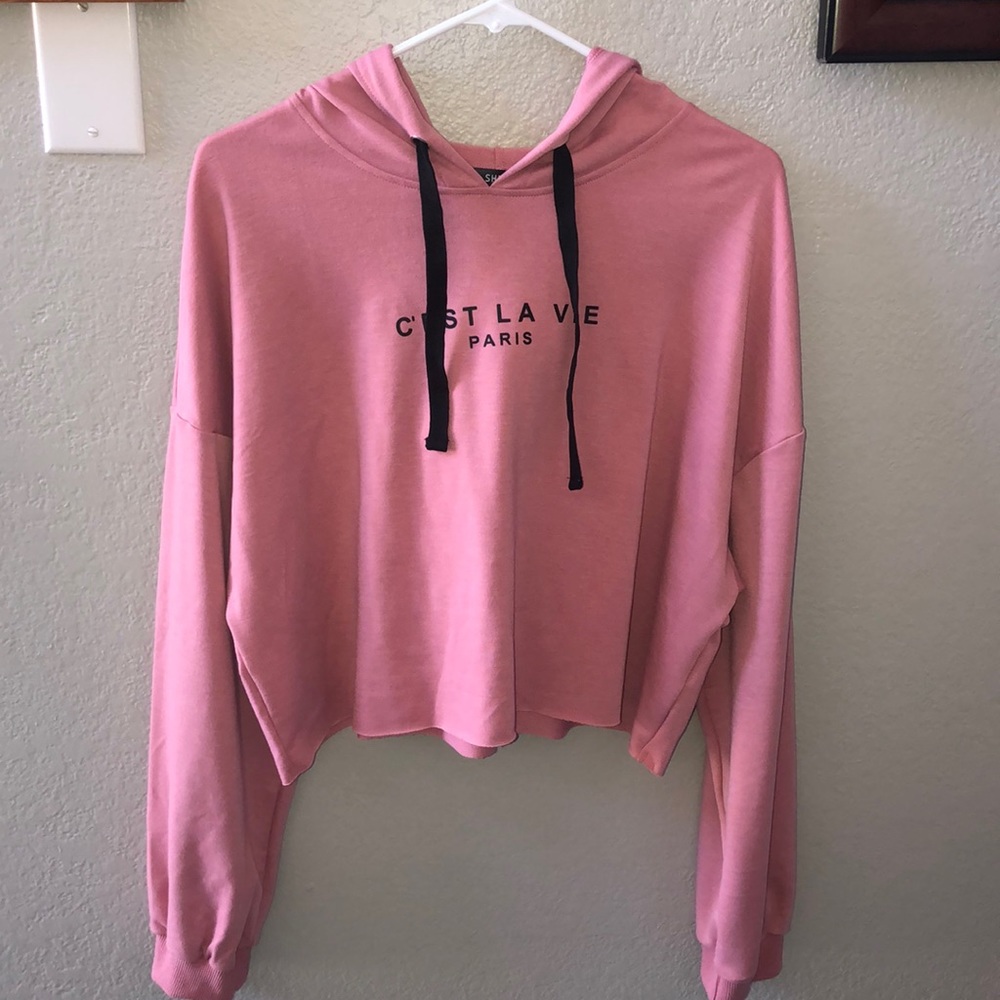 C’est La Vie Crop Hoddie